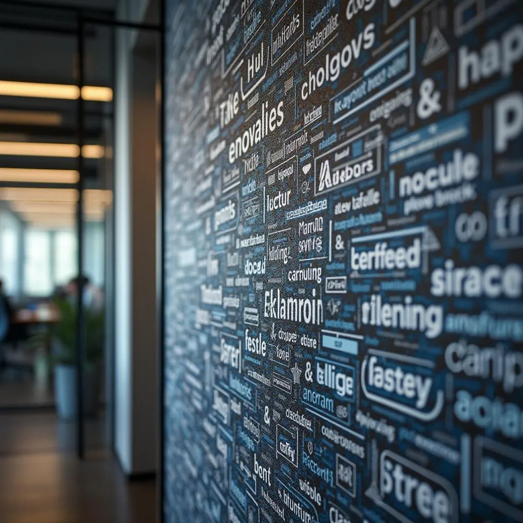 Detalle de oficina con valores de la empresa